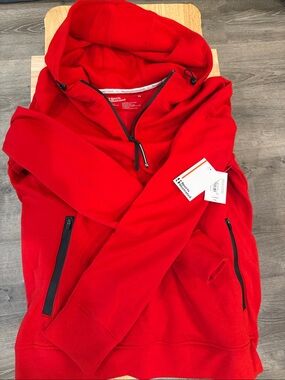 Sports Illustrated Swim Red Half-Zip Performance Hoodie